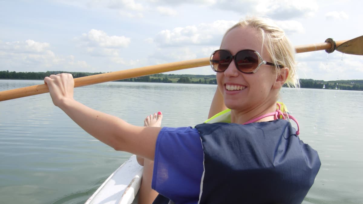 zdjęcie Moniki na kajaku